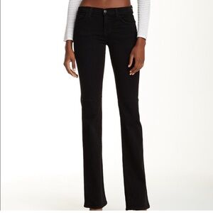 J Brand Low Rise Slim Boot Cut in Black Sz 28